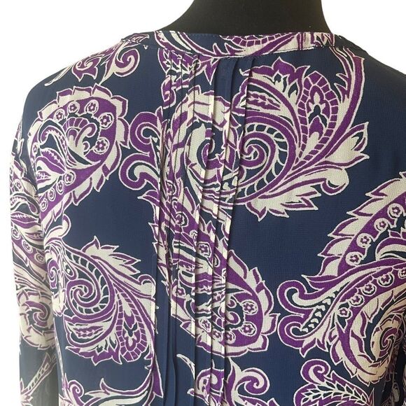 Lucky Branad Long Sleeve Paisley Print Blouse Size S - Picture 7 of 12